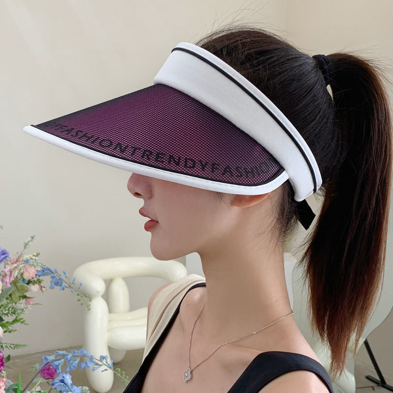 Wholesale Cotton Polyester UV Resistant Large Eave Hollow Top Hat